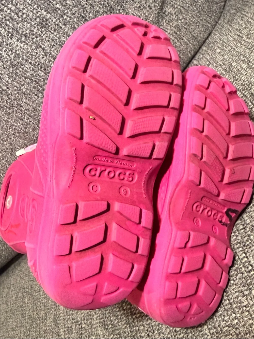 Crocs Kids Pink Handle-It Rain Boots Size C9 Waterproof Lightweight Durable